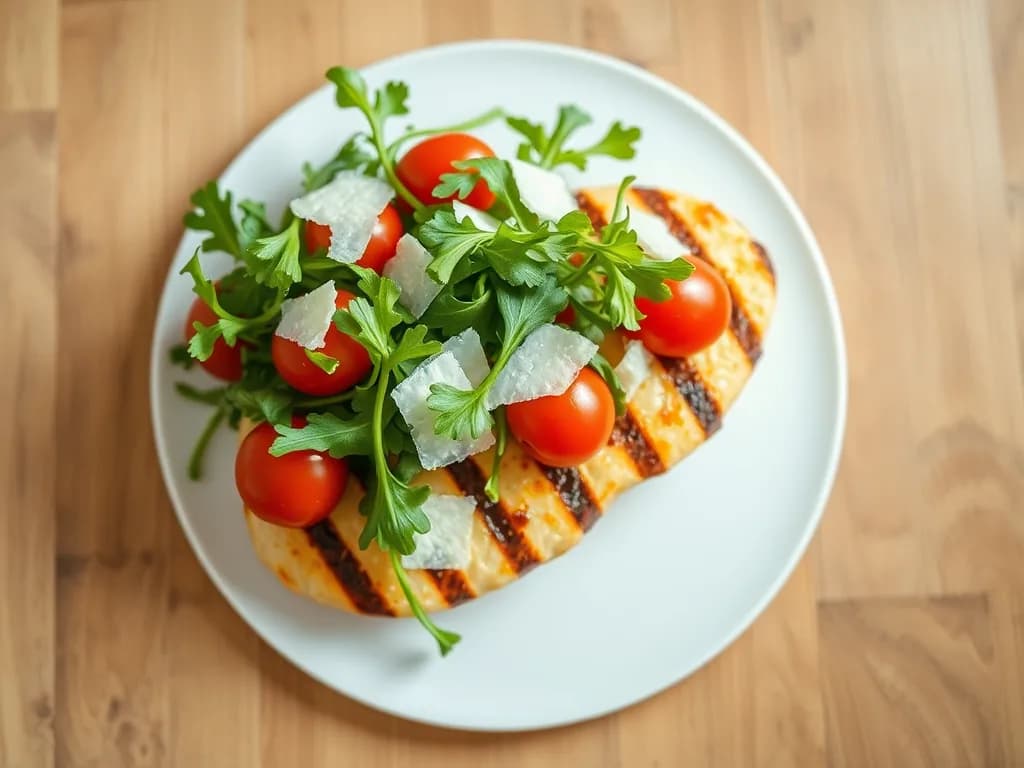 Lemon-Herb Grilled Chicken Breast with Peppery Arugula Salad