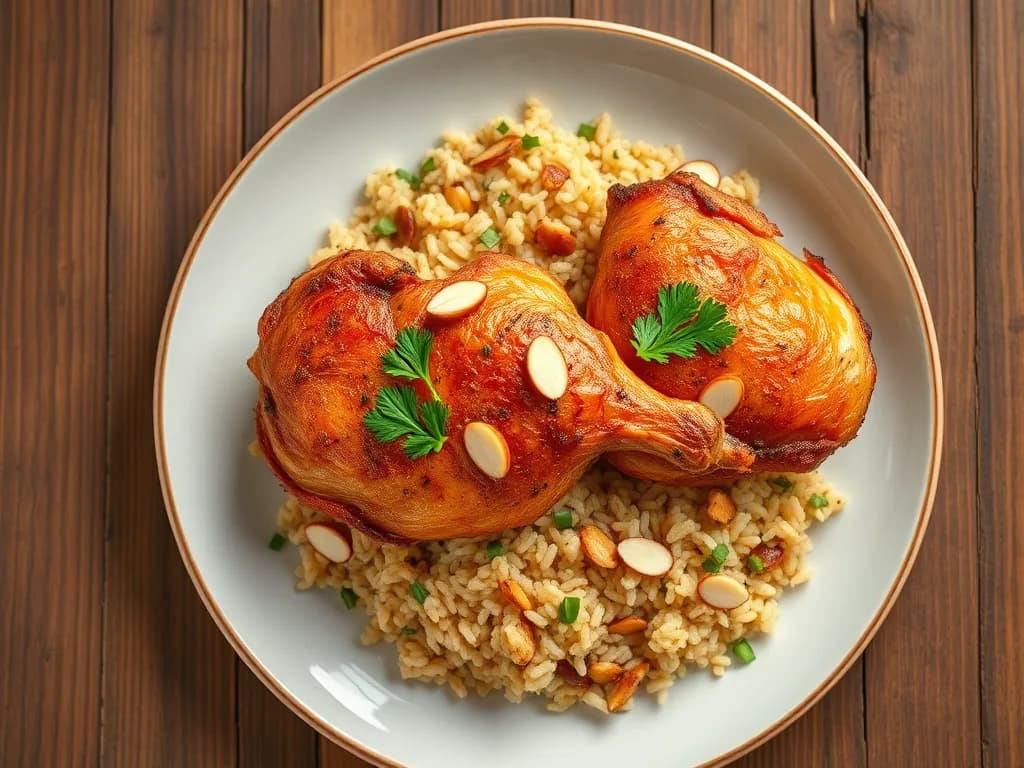 Herb-Roasted Chicken with Zesty Lemon Wild Rice