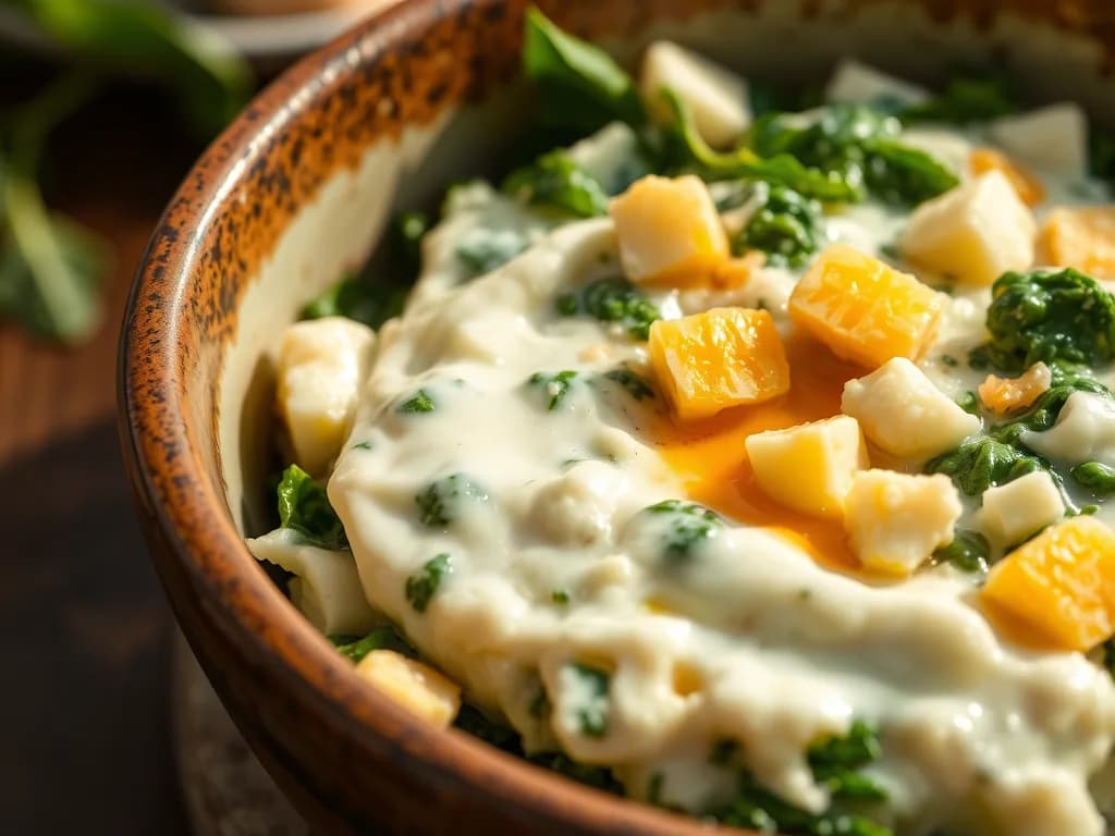 Spinach & Feta Egg White Scramble