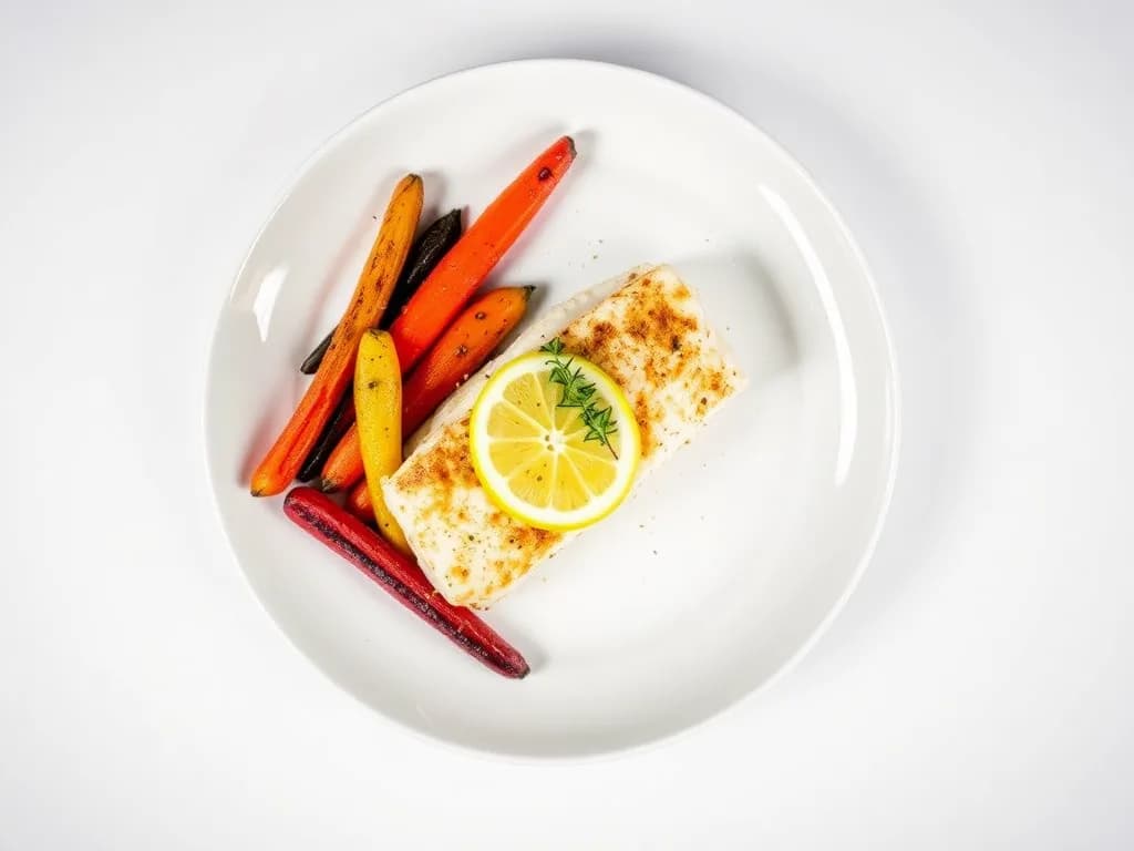 Pan-Seared Cod with Honey-Roasted Carrots