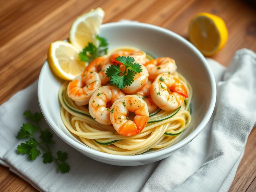 Zesty Shrimp Scampi with Zucchini Noodles