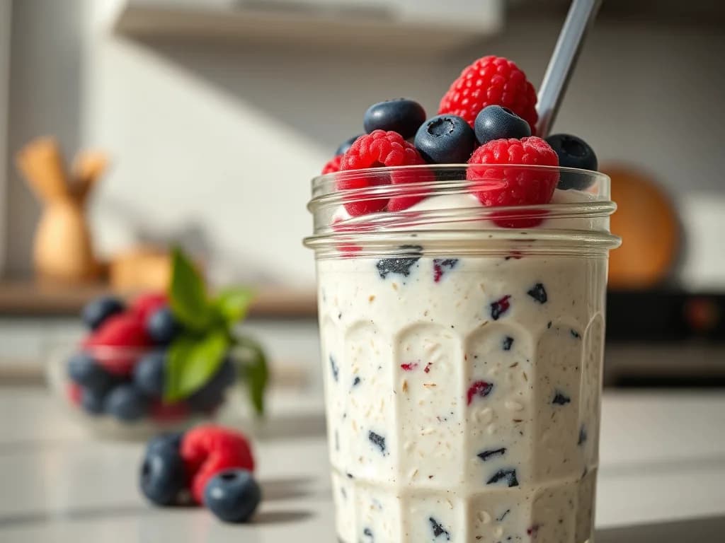 Creamy Overnight Oats with Chia Seeds