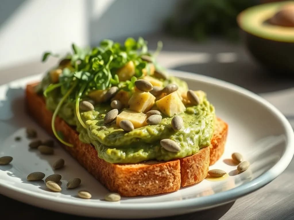 Avocado Mash with Hemp Seeds