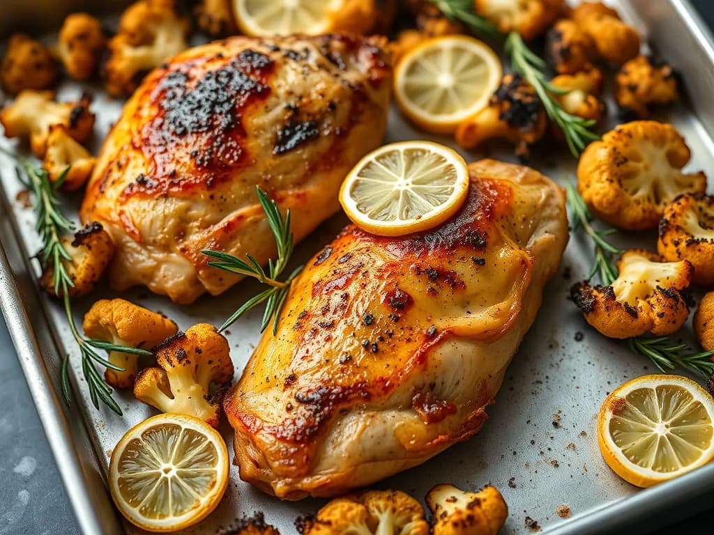 Herb-Roasted Chicken & Tender Cauliflower