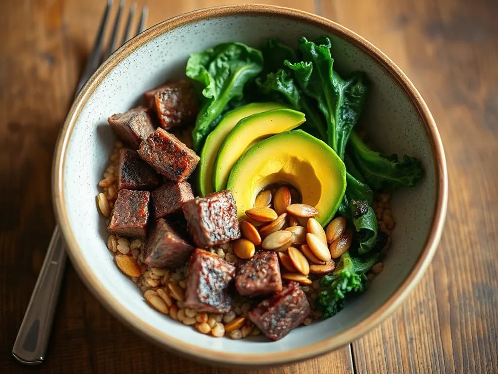 Grass-Fed Beef & Massaged Kale Bowl