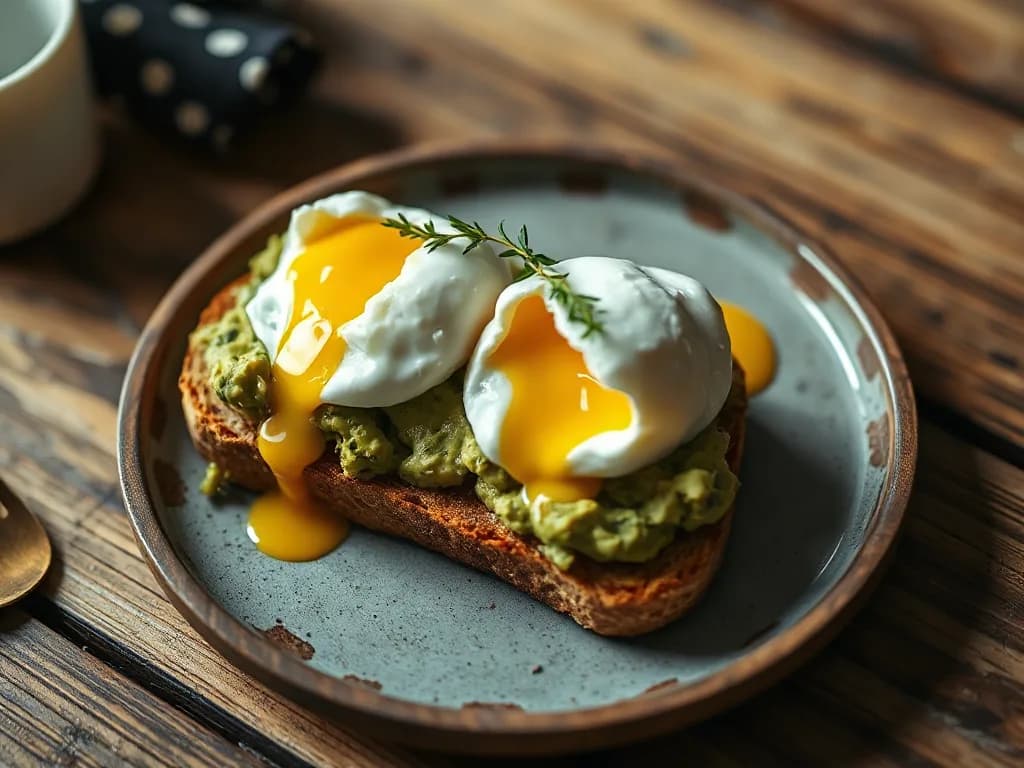 Creamy Avocado Mash with Perfectly Poached Eggs