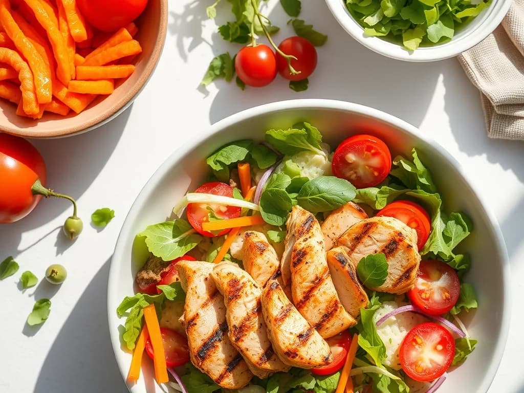 Zesty Lemon Herb Grilled Chicken Salad