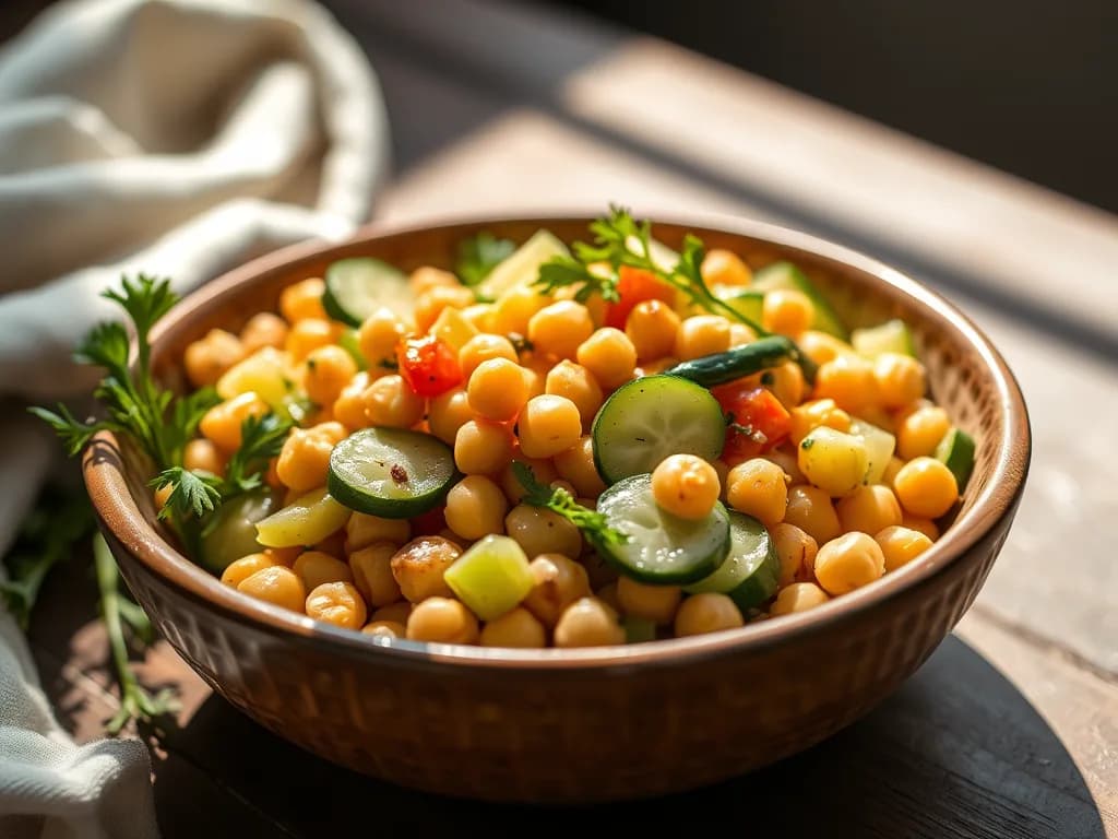 Mediterranean Chickpea & Cucumber Salad