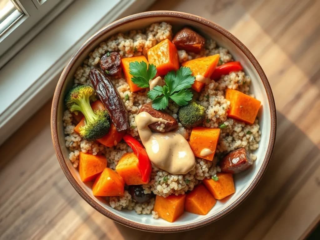 Warm Quinoa and Roasted Vegetable Salad