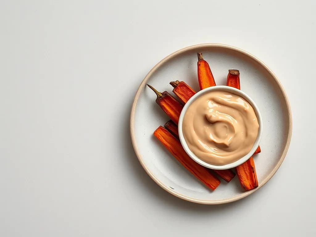 Roasted Carrot Sticks with Zesty Tahini Dip