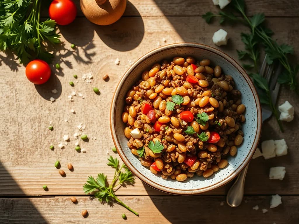 Mediterranean Lentil Salad with Crumbled Feta