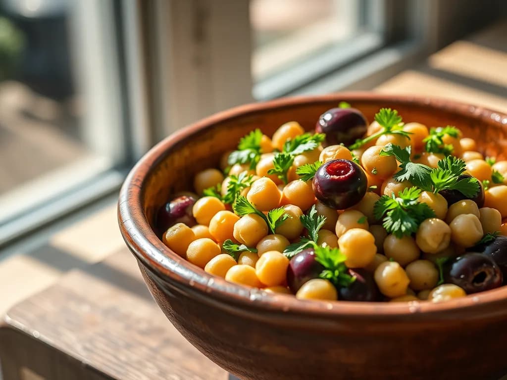 Mediterranean Chickpea & Olive Salad