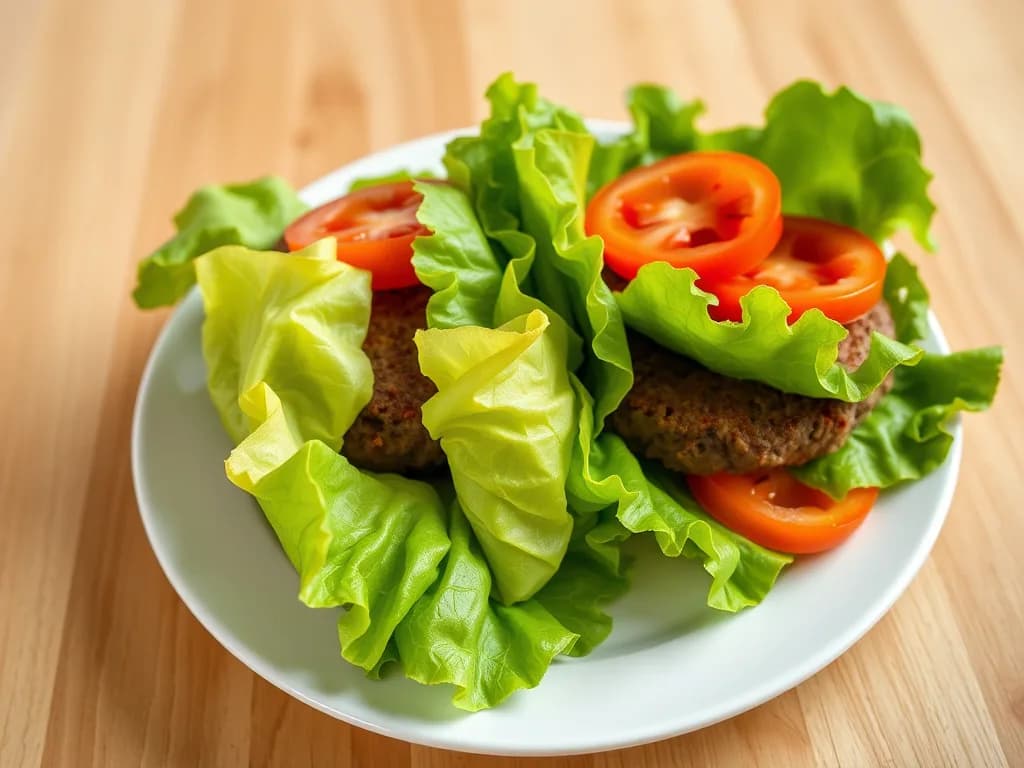 Fresh Beef Burger Lettuce Wraps