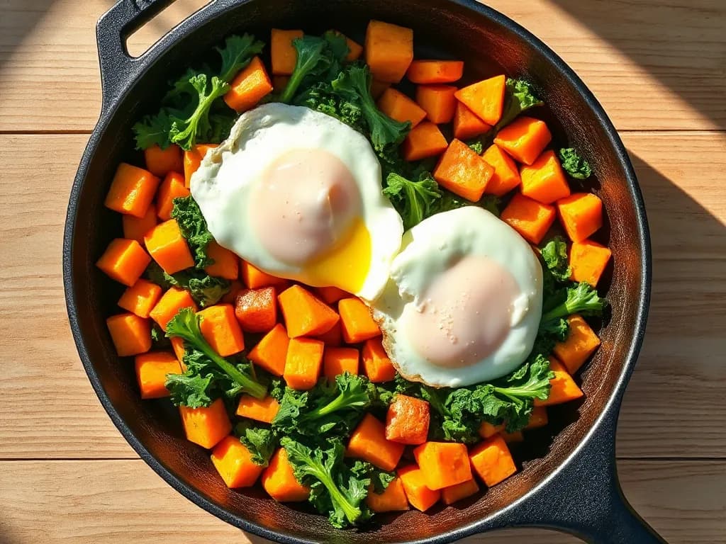 One-Pan Smoky Sweet Potato Hash with Kale