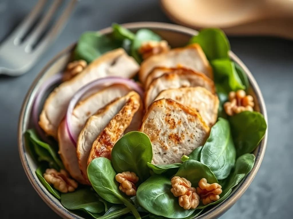 Zesty Turkey Breast & Fresh Spinach Power Salad
