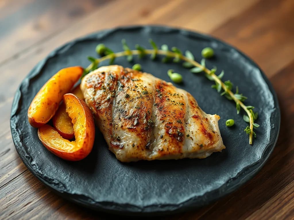 Herb-Crusted Chicken with Roasted Sweet Potato