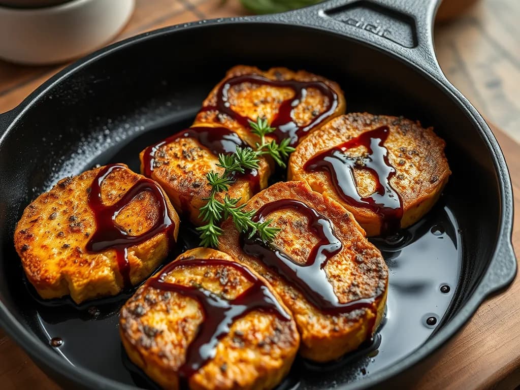 Pan-Seared Tempeh Steaks with Balsamic Reduction