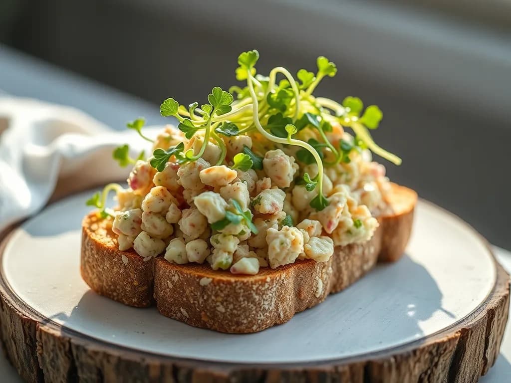 Tuna Salad on Toasted Sprouted Grain