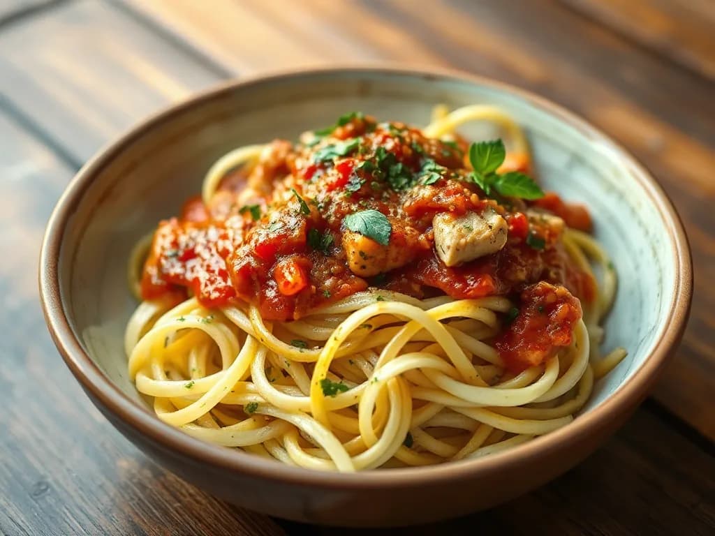 Zucchini Noodles with Turkey Marinara