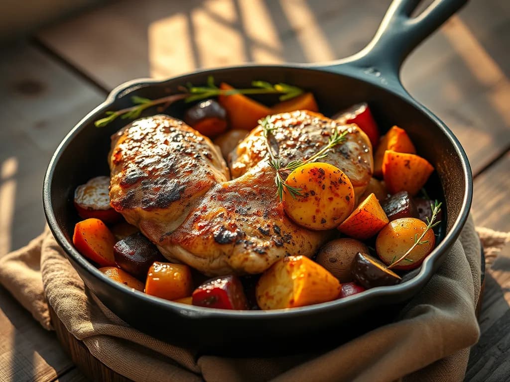 Rustic Roasted Chicken & Root Vegetables