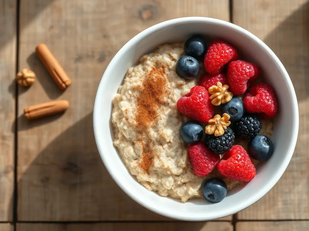 Warm Cinnamon & Flax Seed Oatmeal