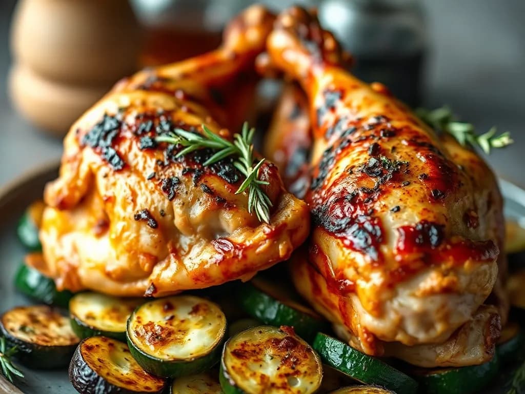 Herb-Roasted Chicken Thighs with Summer Zucchini