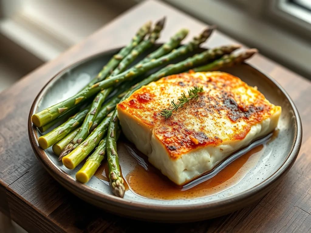 Pan-Seared Cod with Asparagus