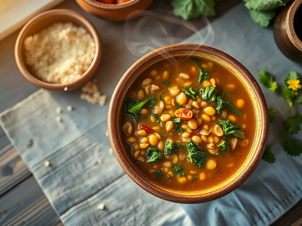 Rustic Lentil and Kale Soup