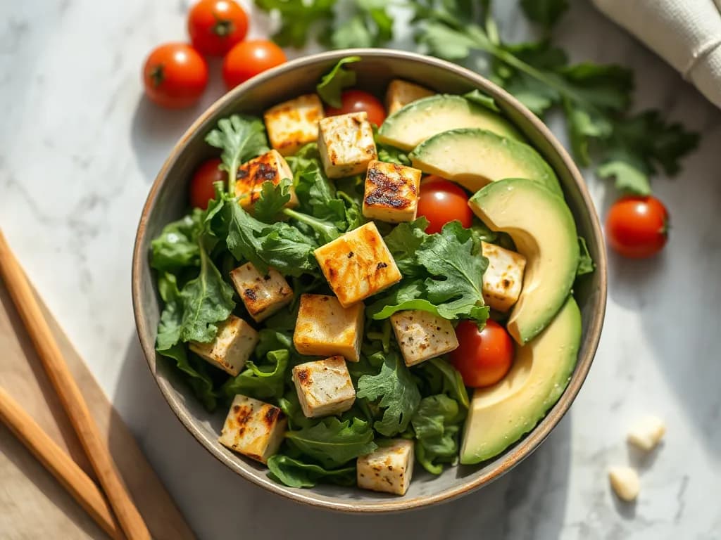 Arugula & Charred Tofu Salad