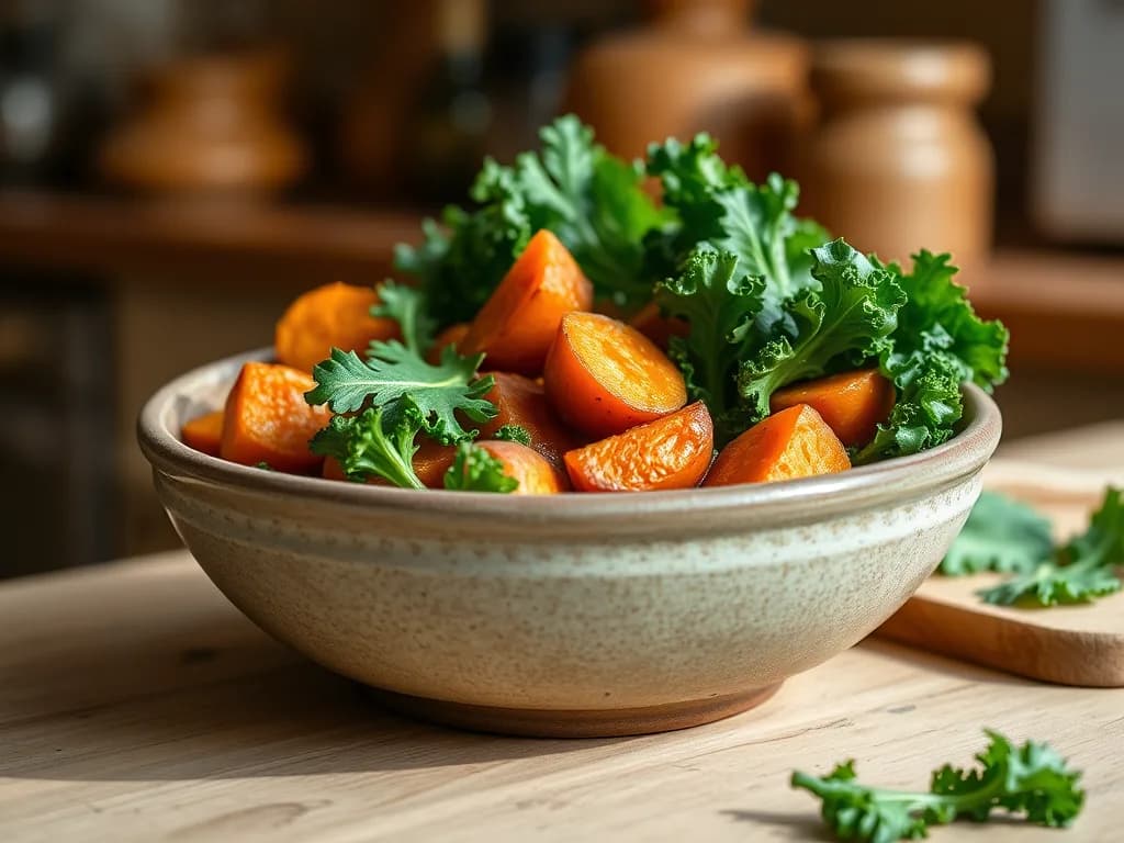 Roasted Sweet Potato & Kale Harvest Bowl
