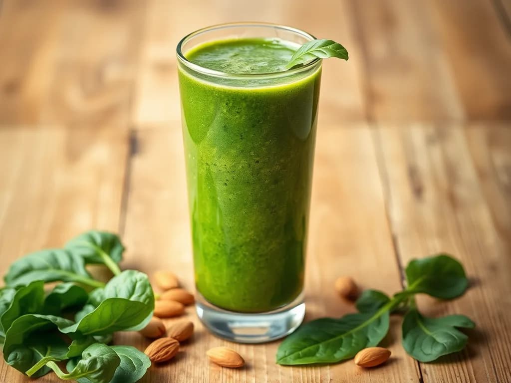 Spinach and Almond Milk Morning Smoothie