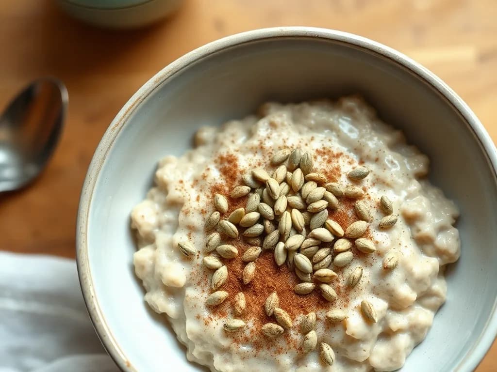 Warm Cinnamon & Hemp Seed Oatmeal