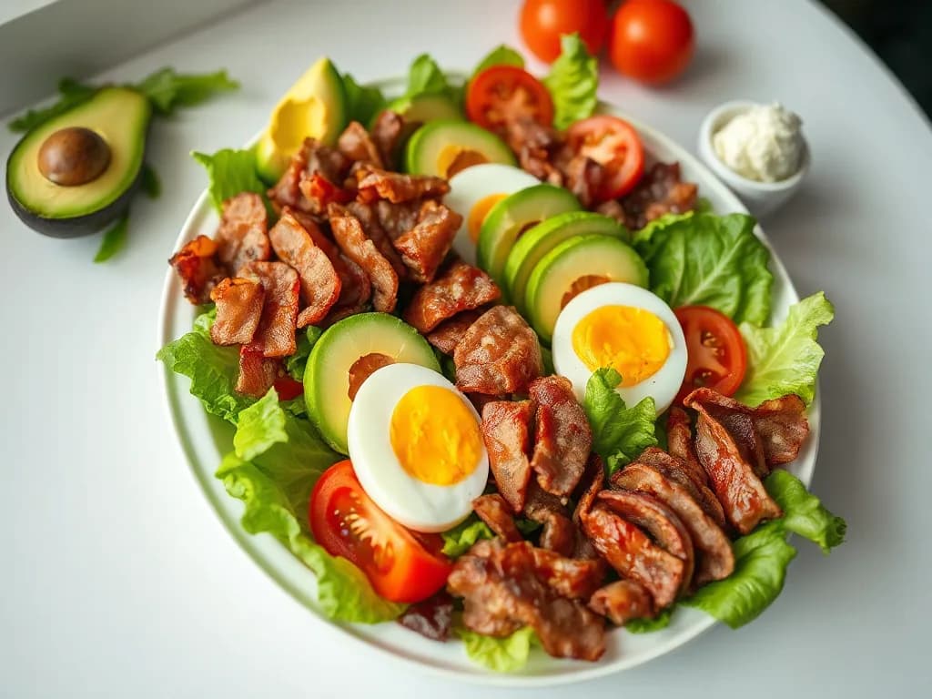 Cobb Salad with Creamy Blue Cheese Dressing