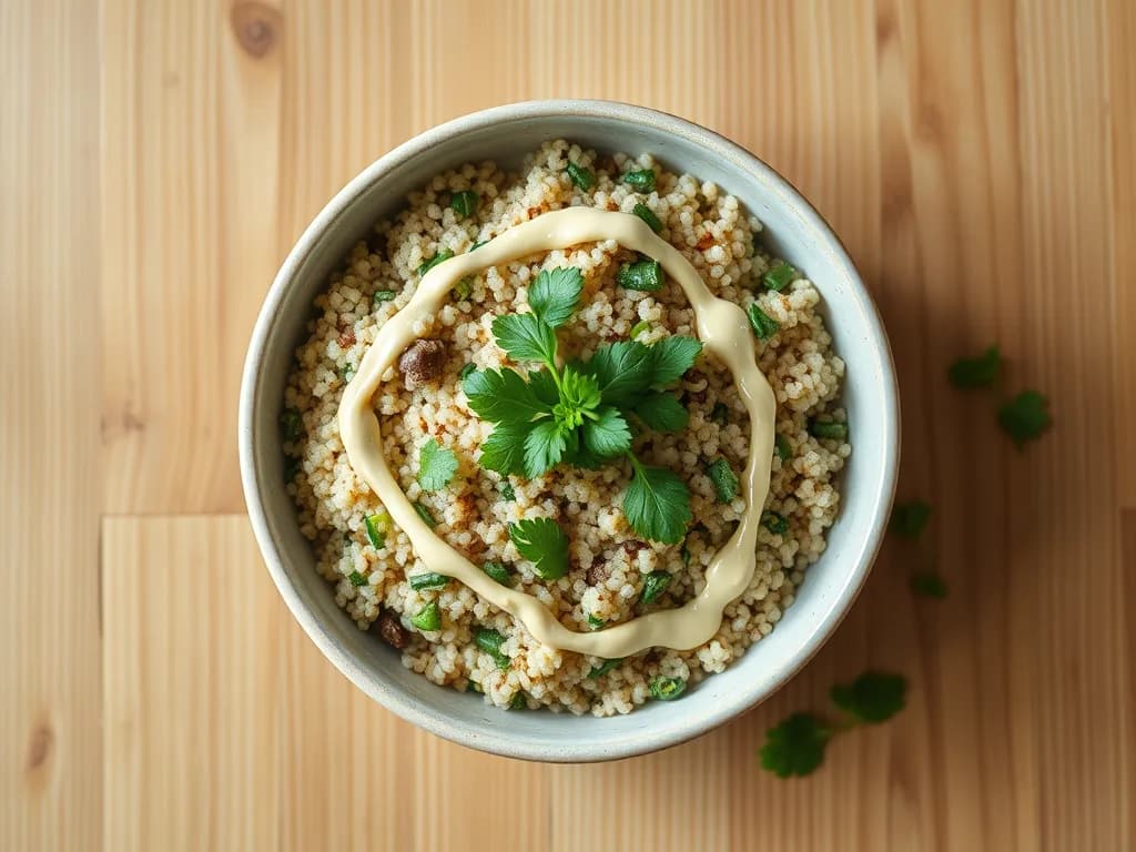 Garden Quinoa Bowl with Lemon-Tahini Dressing