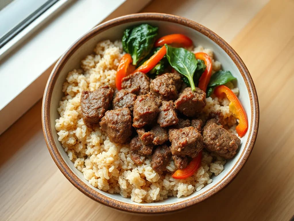 Lean Beef and Brown Rice Power Bowl