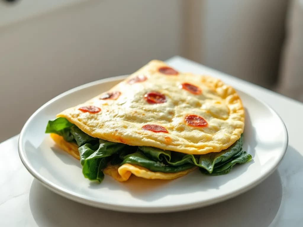 Light & Vitalizing Spinach Egg White Omelet
