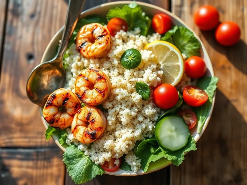 Grilled Shrimp and Quinoa Salad
