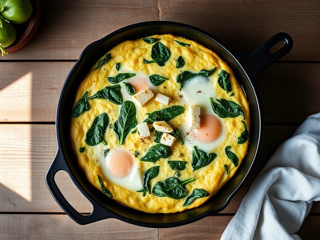 Spinach and Feta Egg White Frittata