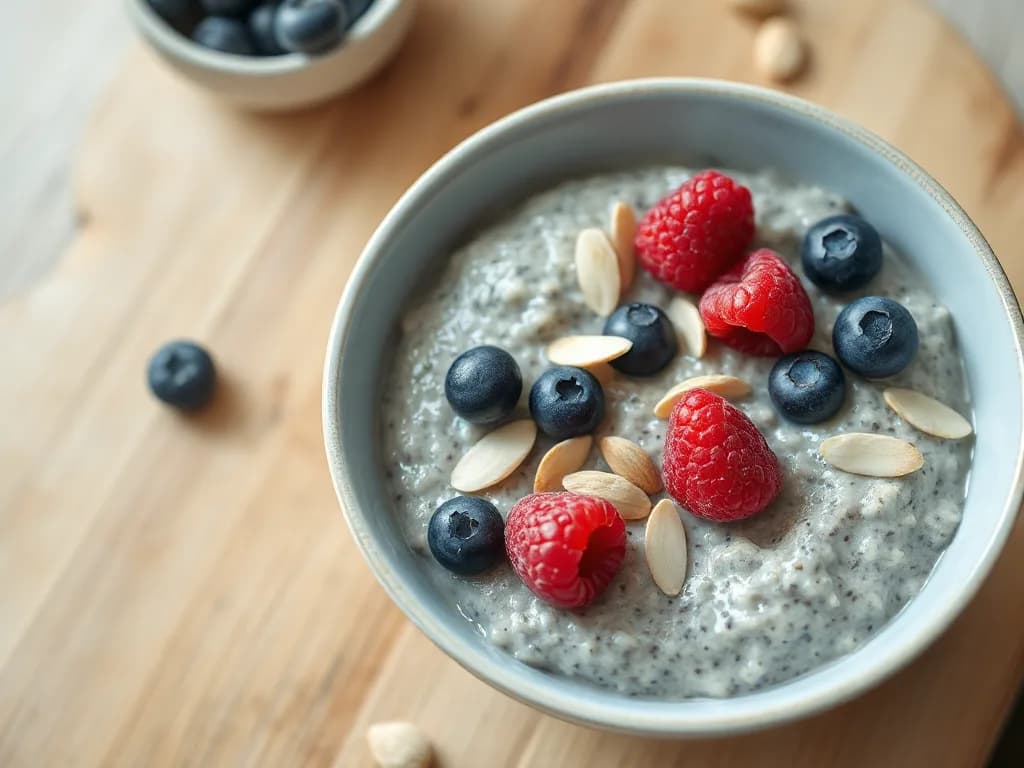 Energizing Chia and Flax Seed Breakfast Bowl