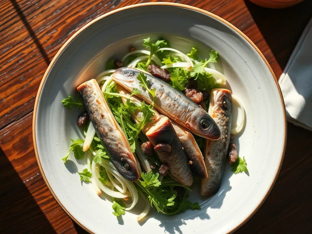 Bright Mediterranean Sardine Salad on Greens
