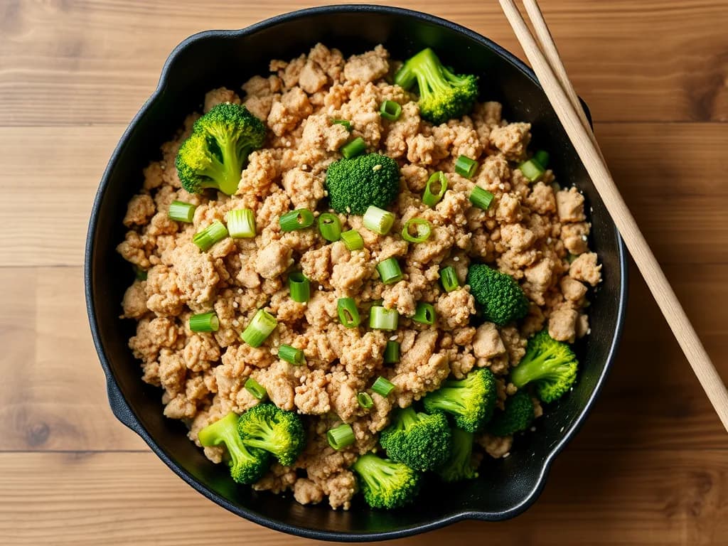 Clean & Simple Ground Turkey Stir-Fry with Broccoli