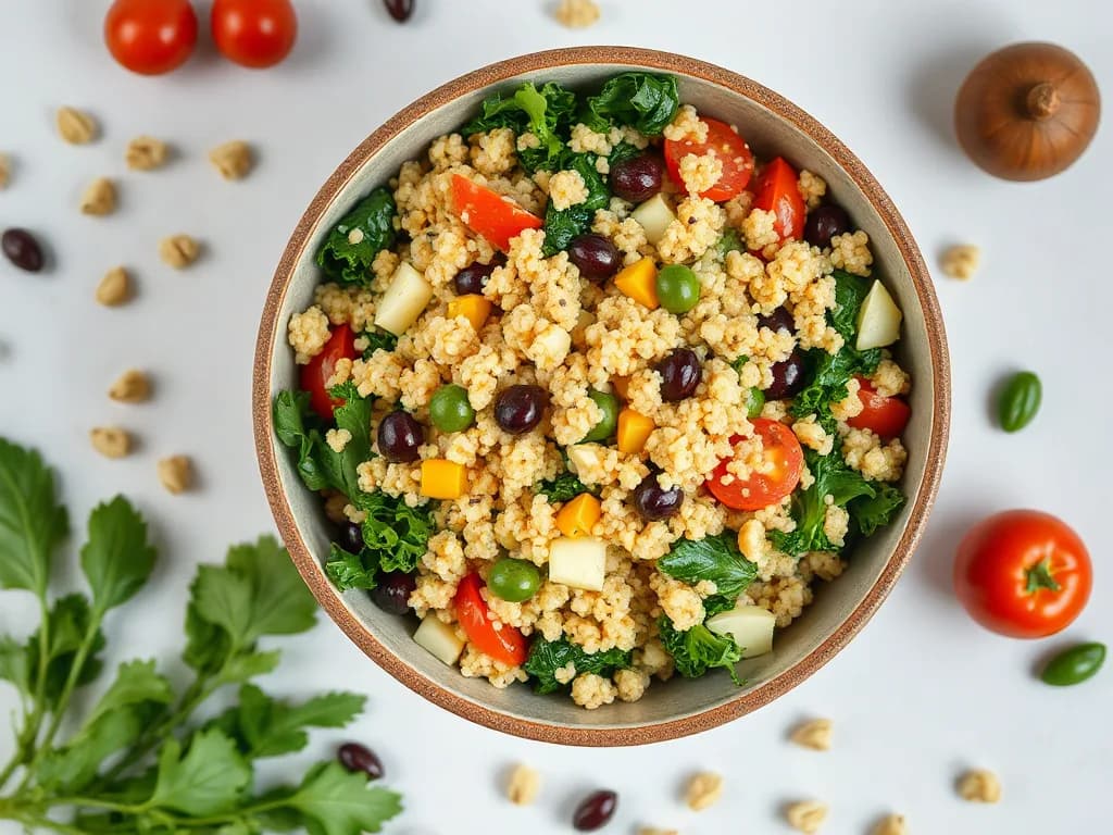 Zesty Quinoa and Chickpea Kale Salad