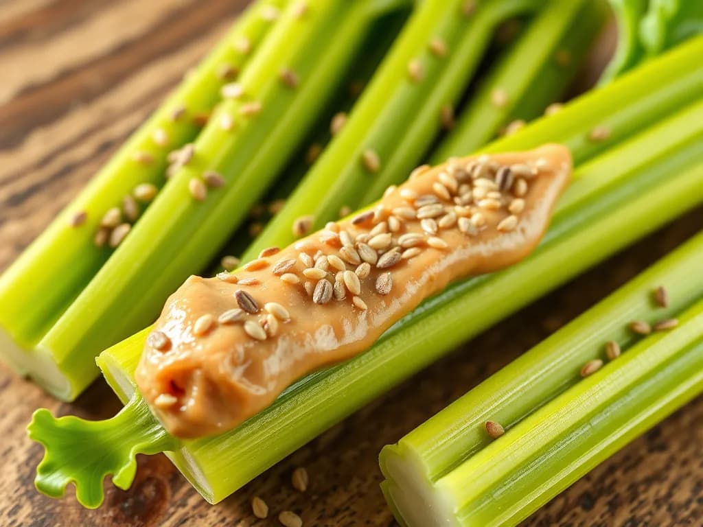 Crunchy Peanut Butter Celery Sticks