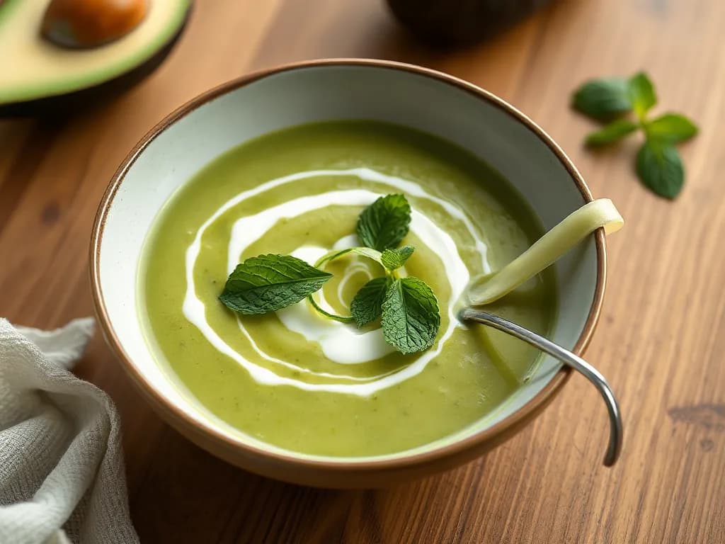 Chilled Avocado Cucumber Soup