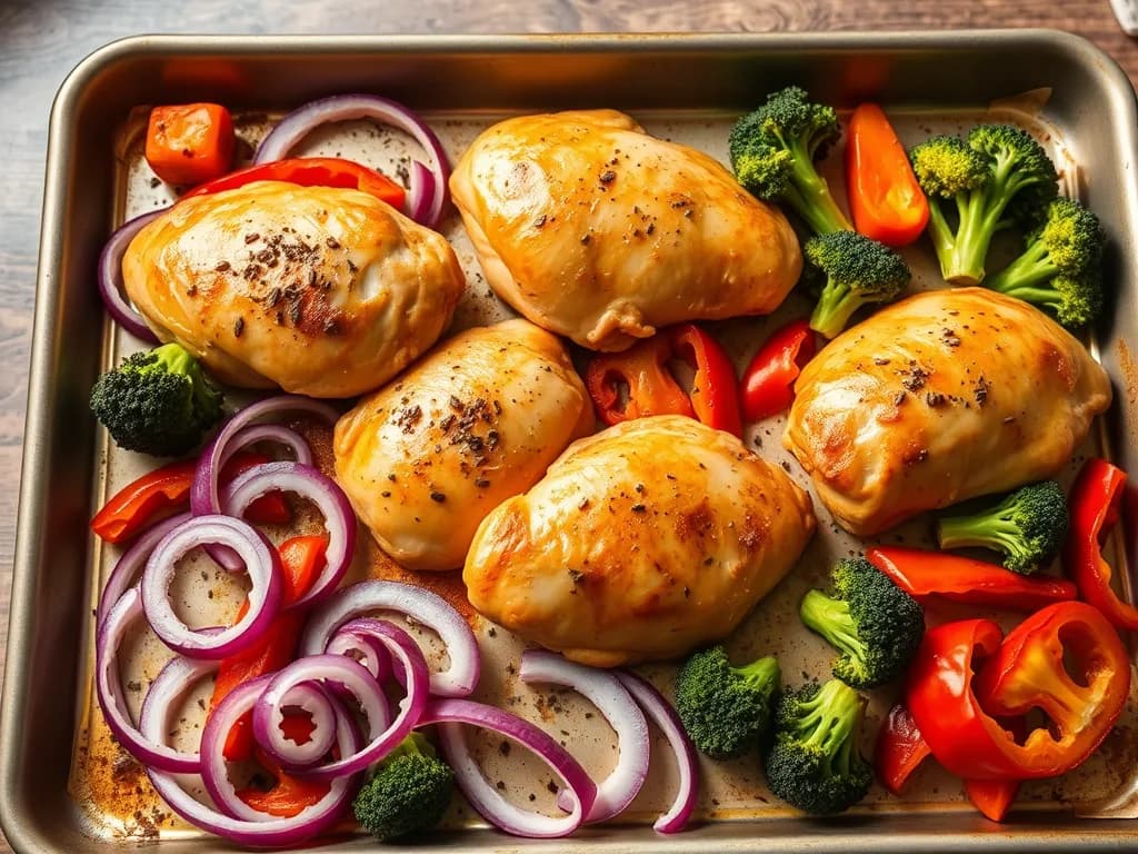 One-Pan Roasted Vegetable and Herb Chicken Bake