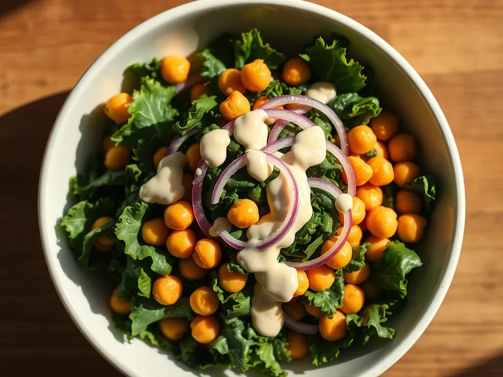 Zesty Chickpea and Massaged Kale Salad