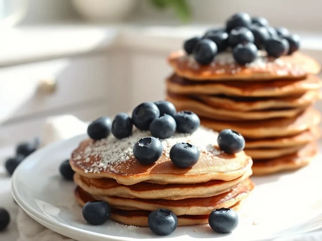 Light & Fluffy Gluten-Free Blueberry Pancakes
