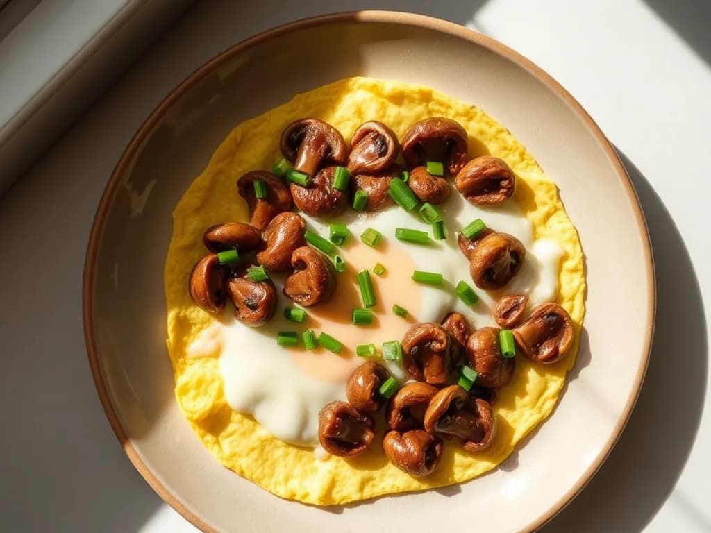 Light & Savory Mushroom Egg White Omelet