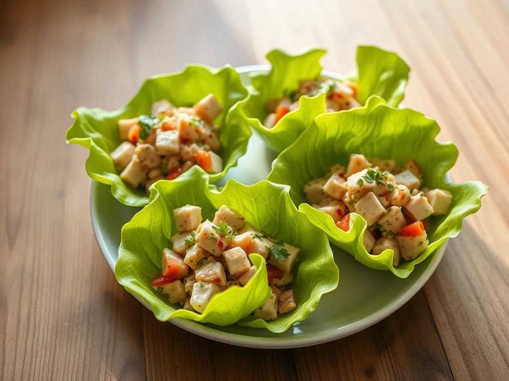 Crisp Tuna Salad Lettuce Wraps