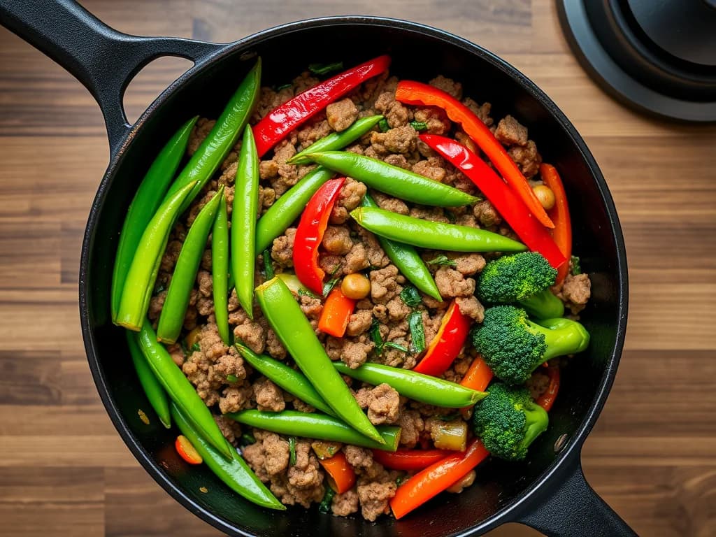 Quick Lean Beef and Snap Pea Stir-Fry
